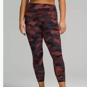 Lululemon Wunder Train High Rise Tight 25” size 8. Camo smoky, NWT.